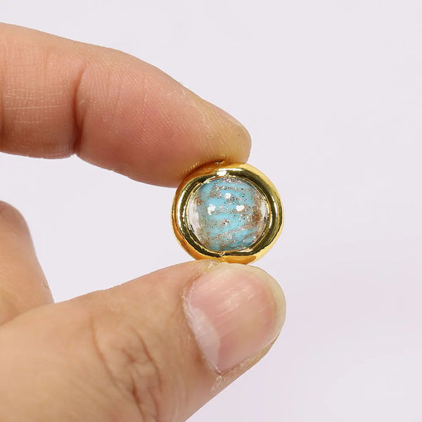 Blue Moss Glass Beads-ToShay.org