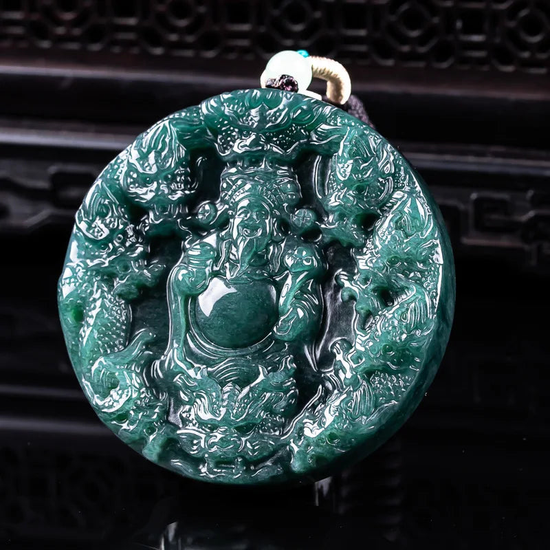 Green Jadeite Wealth Pendant-ToShay.org