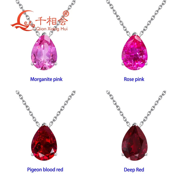 Red Ruby Pendant Necklace-ToShay.org