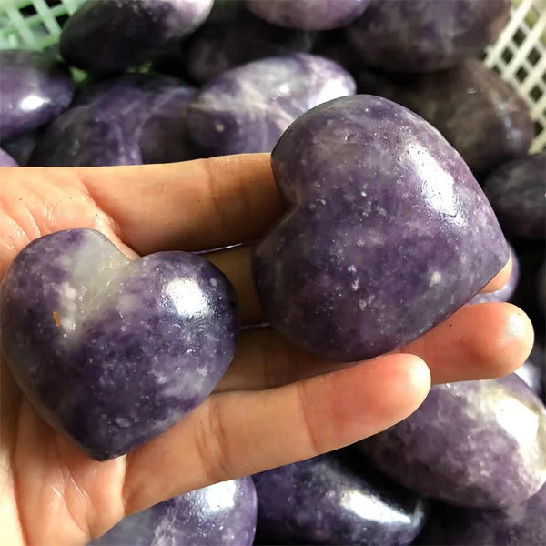 Purple Lepidolite Heart-ToShay.org