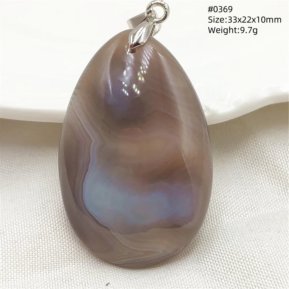 Grey Brown Agate Pendant-ToShay.org