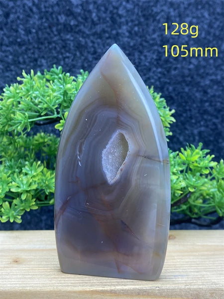 Blue Agate Geode Torch-ToShay.org