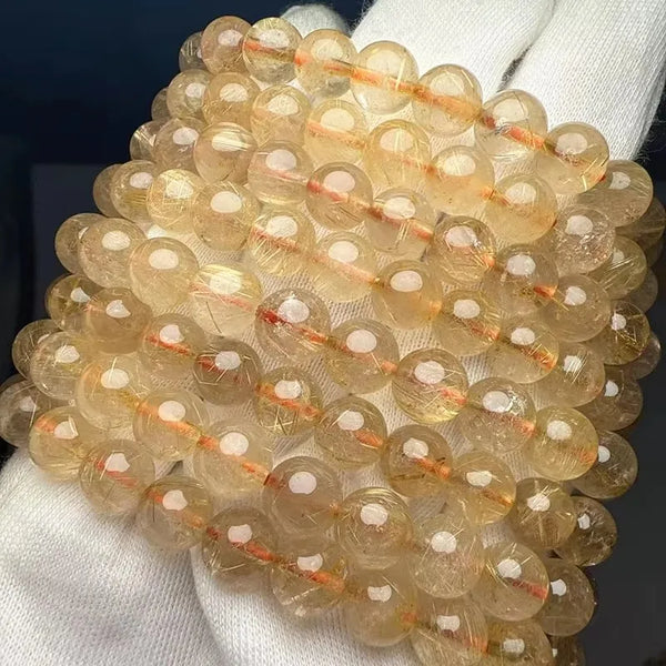 Gold Rutilated Quartz Bracelet-ToShay.org