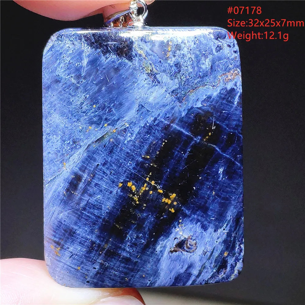 Blue Pietersite Chatoyant Pendant-ToShay.org