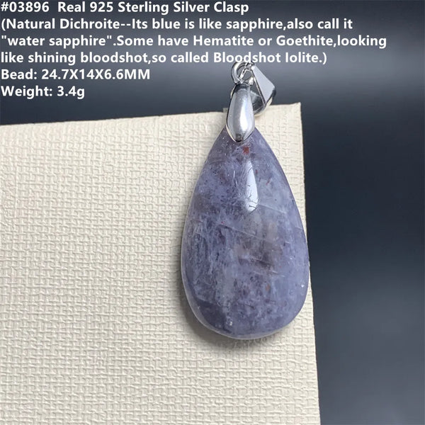 Red Blue Cordierite Pendants-ToShay.org