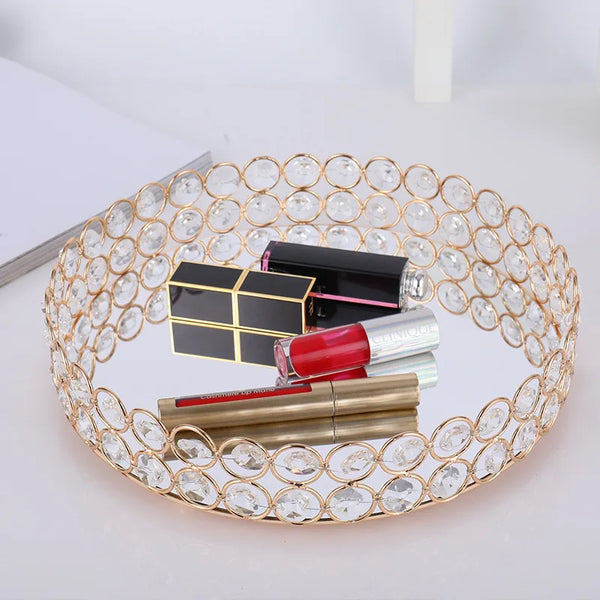 Crystal Bead Mirror Tray-ToShay.org