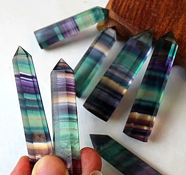 Rainbow Fluorite Crystal Point-ToShay.org