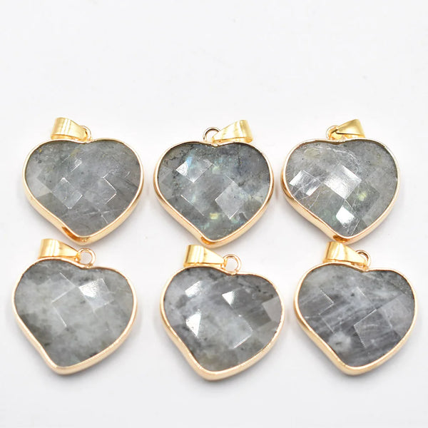 Mixed Crystal Heart Pendants-ToShay.org