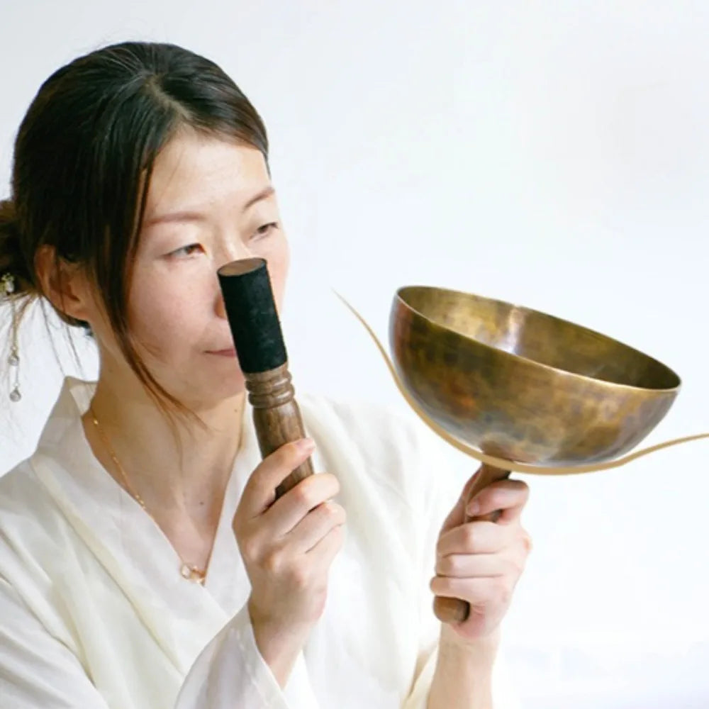 Copper Handle Singing Bowl-ToShay.org