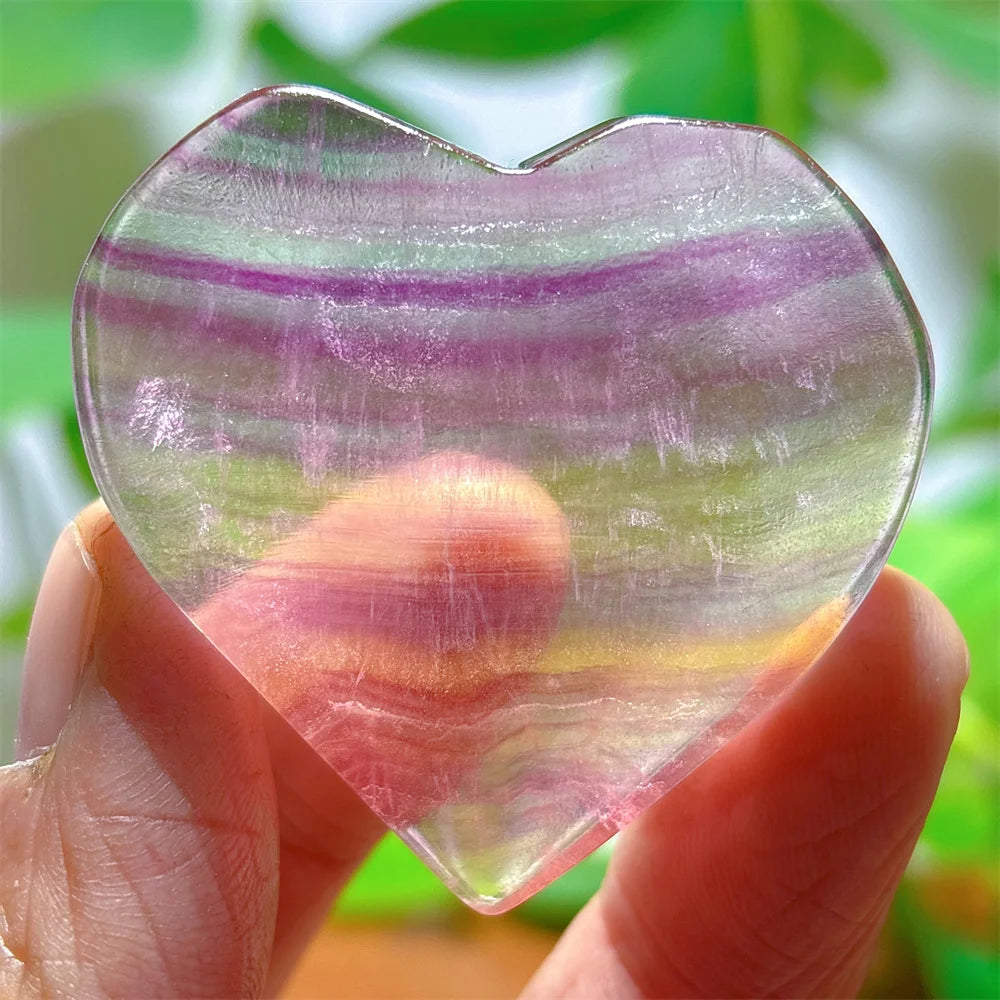 Rainbow Fluorite Heart-ToShay.org