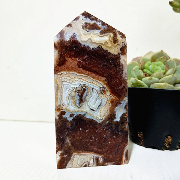 Red Lace Agate Tower-ToShay.org