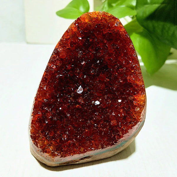 Orange Citrine Geode Cluster-ToShay.org