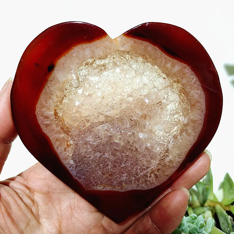 Red Agate Geode Heart-ToShay.org