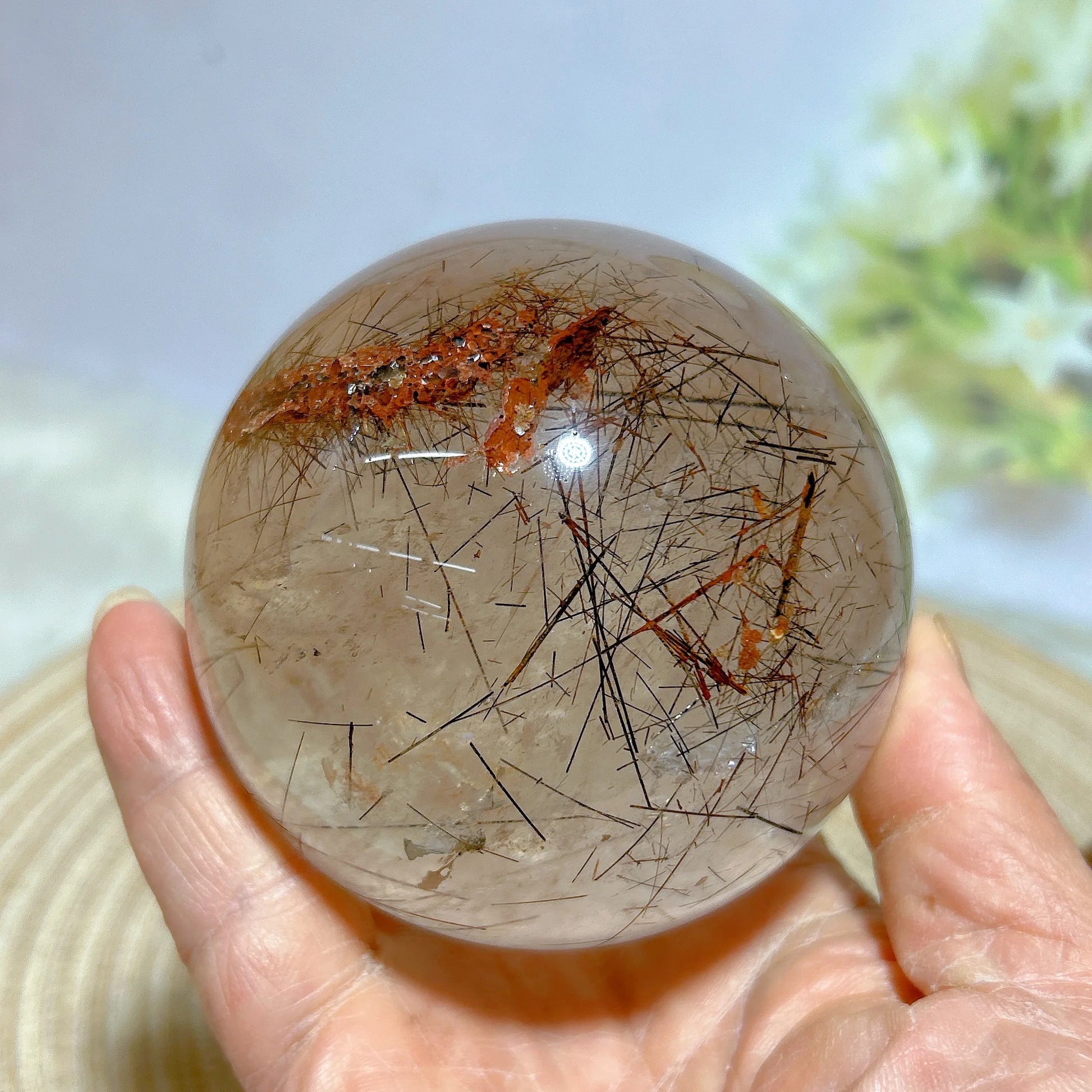 Copper Rutilated Crystal Ball-ToShay.org