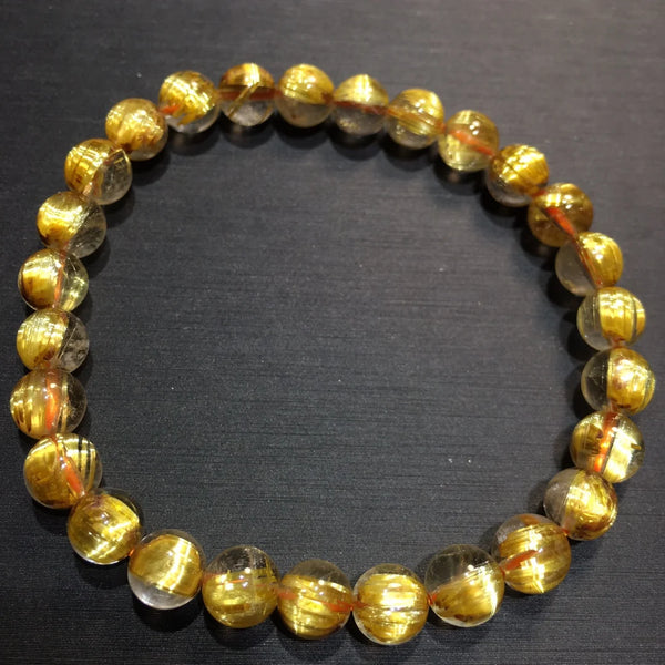 Gold Rutilated Quartz Bracelet-ToShay.org