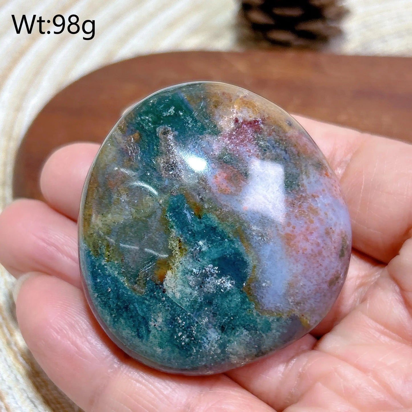 Ocean Jasper Palm Stone-ToShay.org