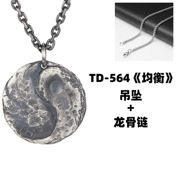 Silver Yin Yang Pendant-ToShay.org