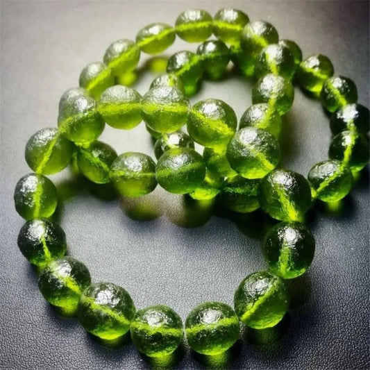 Green Meteorite Moldavite Bracelet-ToShay.org