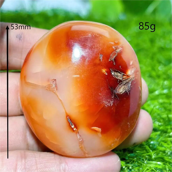 Orange Carnelian Palm Stone-ToShay.org