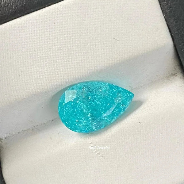 Blue Crushed Ice Teardrop Crystal-ToShay.org
