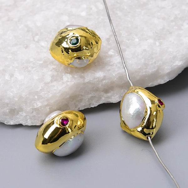 White Pearl Pave Beads-ToShay.org
