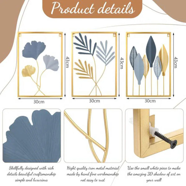 Gold Leaf Iron Wall Art-ToShay.org