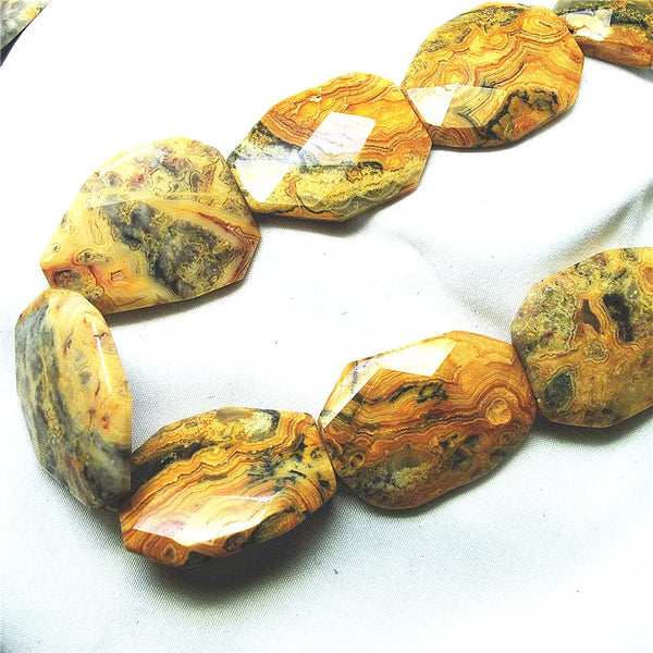Yellow Crazy Agate Beads-ToShay.org