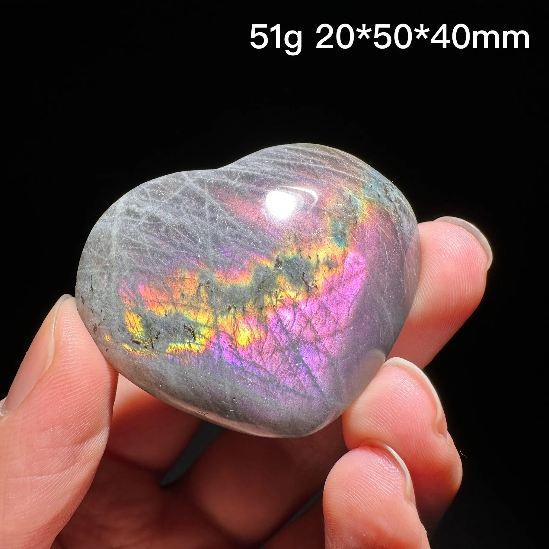 Rainbow Labradorite Heart-ToShay.org