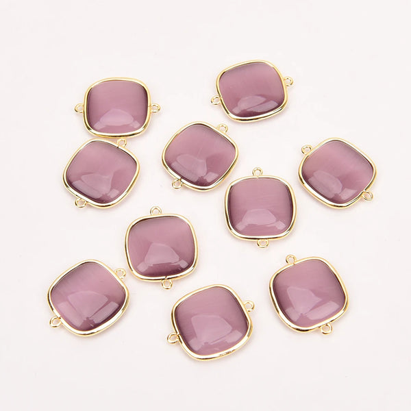 Purple Cats Eye Charms-ToShay.org