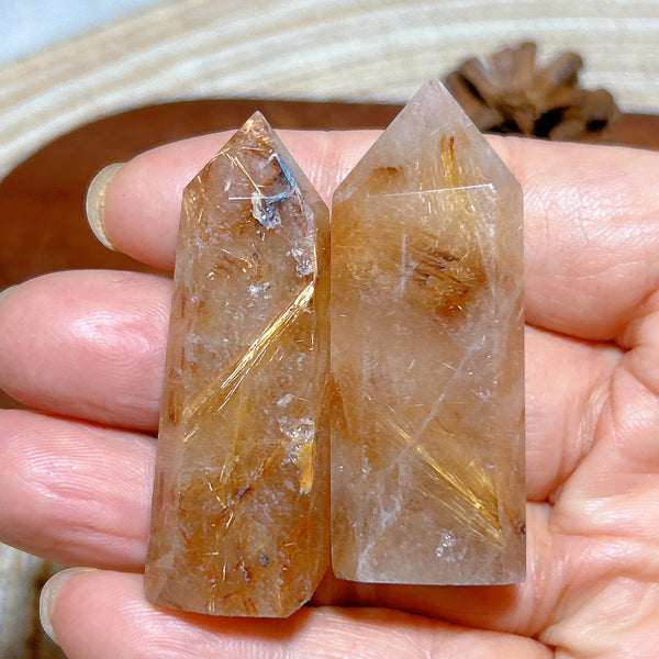 Gold Rutilated Crystal Point-ToShay.org