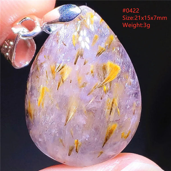 Gold Rutilated Pendant-ToShay.org