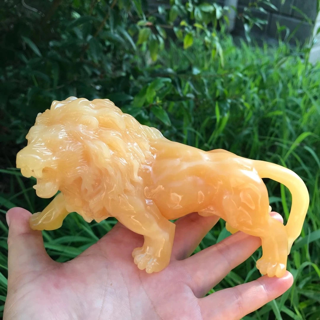Yellow Calcite Topaz Lion-ToShay.org