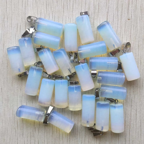 Mixed Crystal Cylinder Pendants-ToShay.org