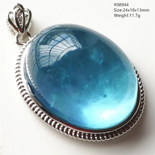 Blue Aquamarine Quartz Pendant-ToShay.org