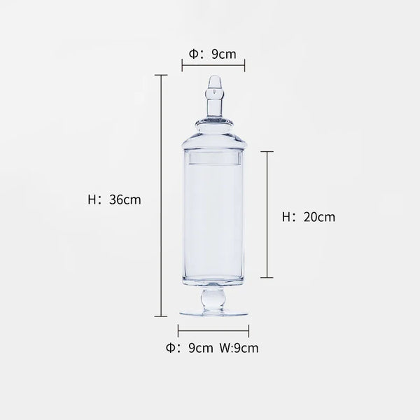Clear Glass Candy Jar-ToShay.org