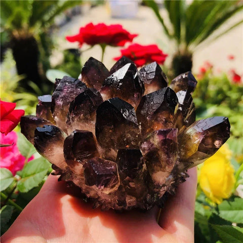 Yellow Citrine Crystal Cluster-ToShay.org