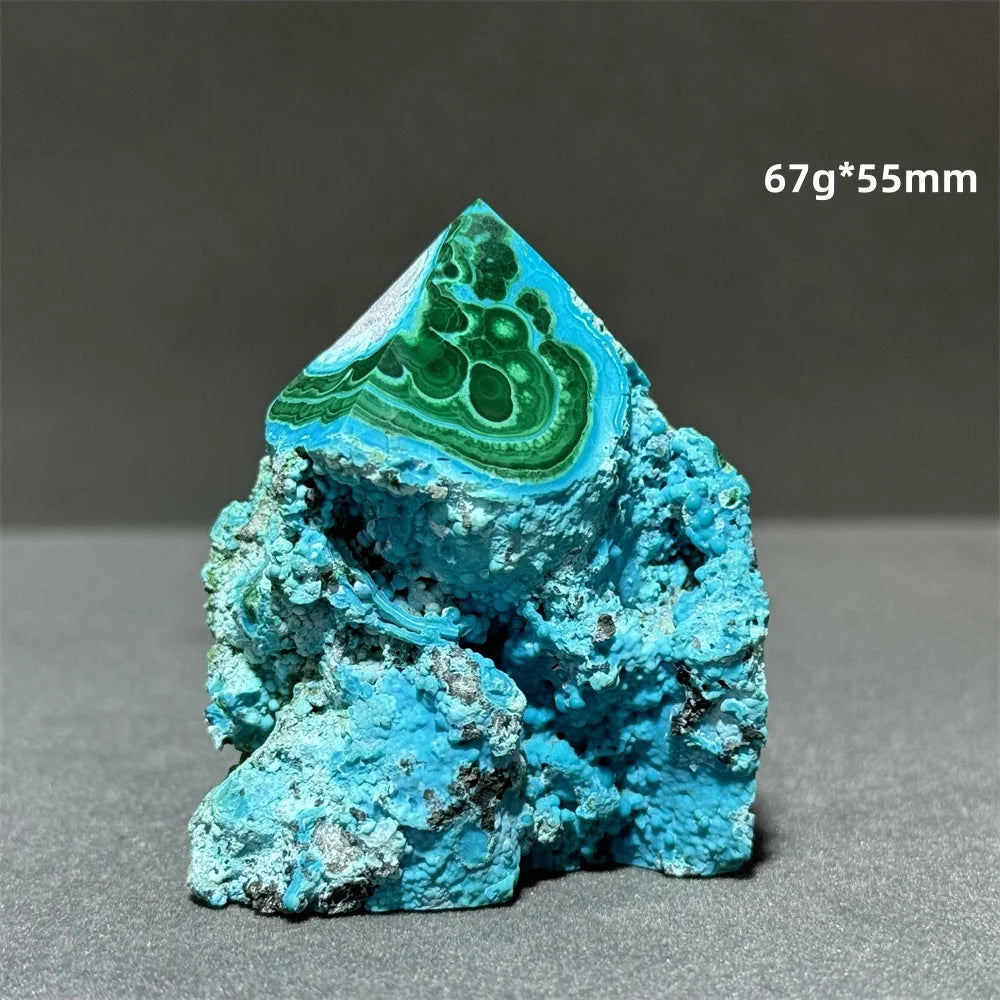 Blue Chrysocolla Malachite Point-ToShay.org