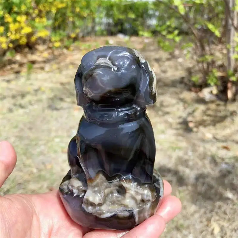 Grey Volcanic Agate Dog-ToShay.org