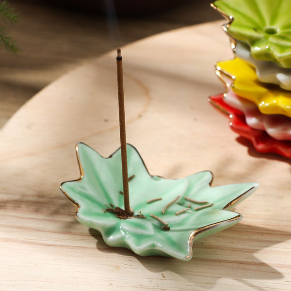 Maple Leaf Incense Stick Holder-ToShay.org