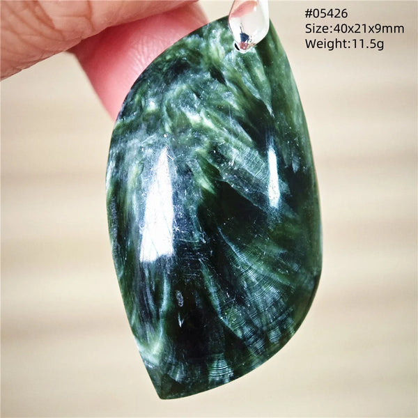 Green Seraphinite Pendant-ToShay.org