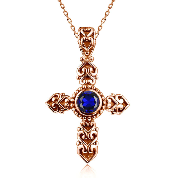 Mixed Gemstone Cross Pendants-ToShay.org