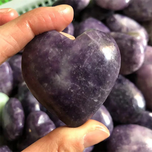 Purple Lepidolite Heart-ToShay.org