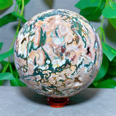 Green Moss Agate Ball-ToShay.org