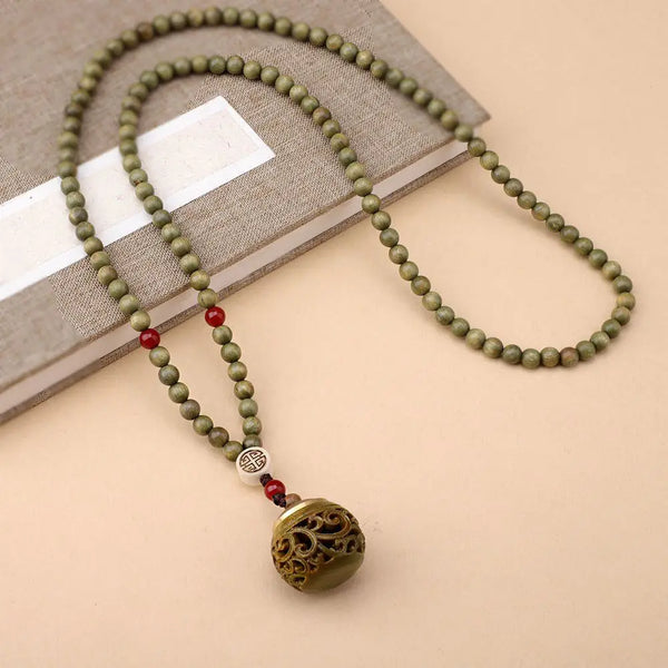 Green Sandalwood Lotus Beads-ToShay.org