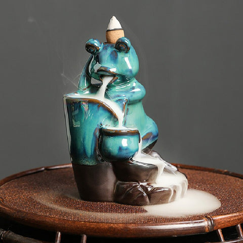 Frog Waterfall Incense Burner-ToShay.org