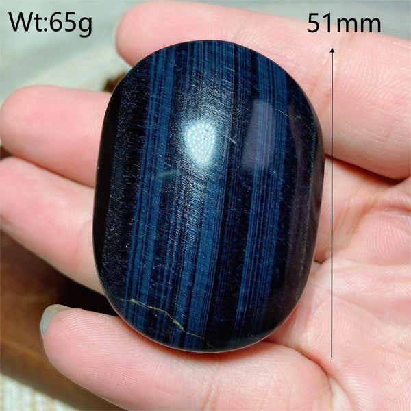 Blue Tiger Eye Palm Stone-ToShay.org