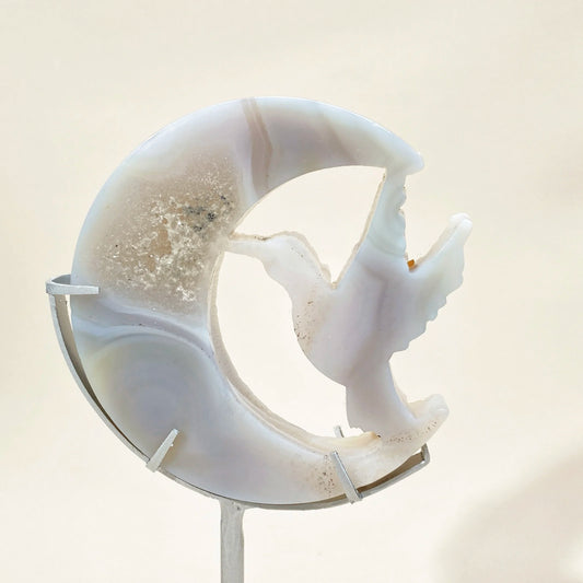 Grey Agate Bird Moon-ToShay.org