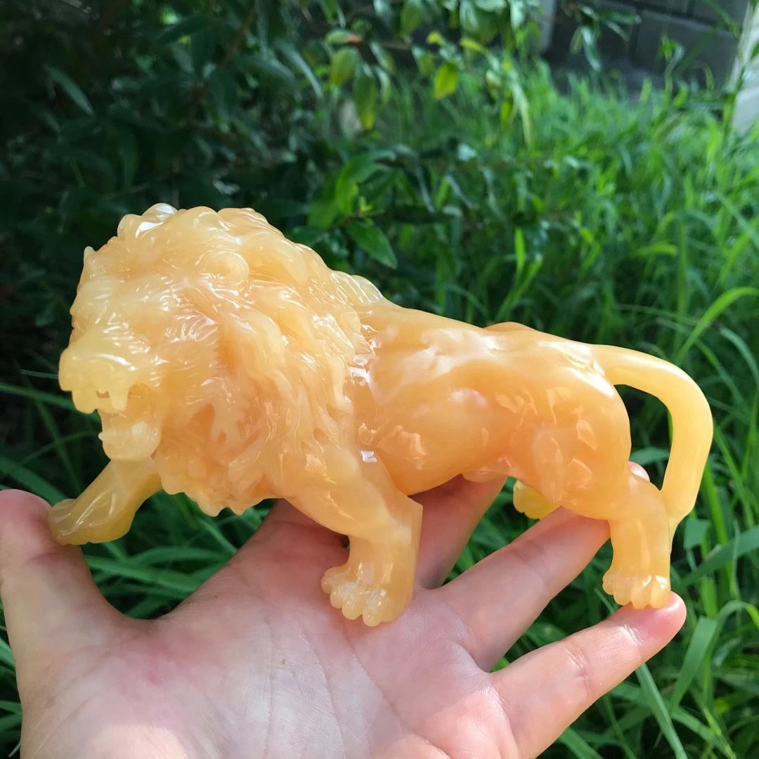 Yellow Calcite Topaz Lion-ToShay.org