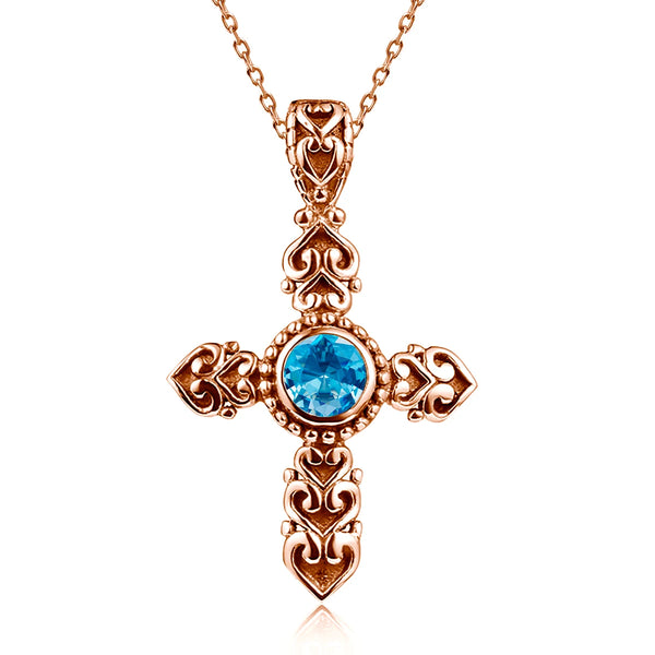 Mixed Gemstone Cross Pendants-ToShay.org