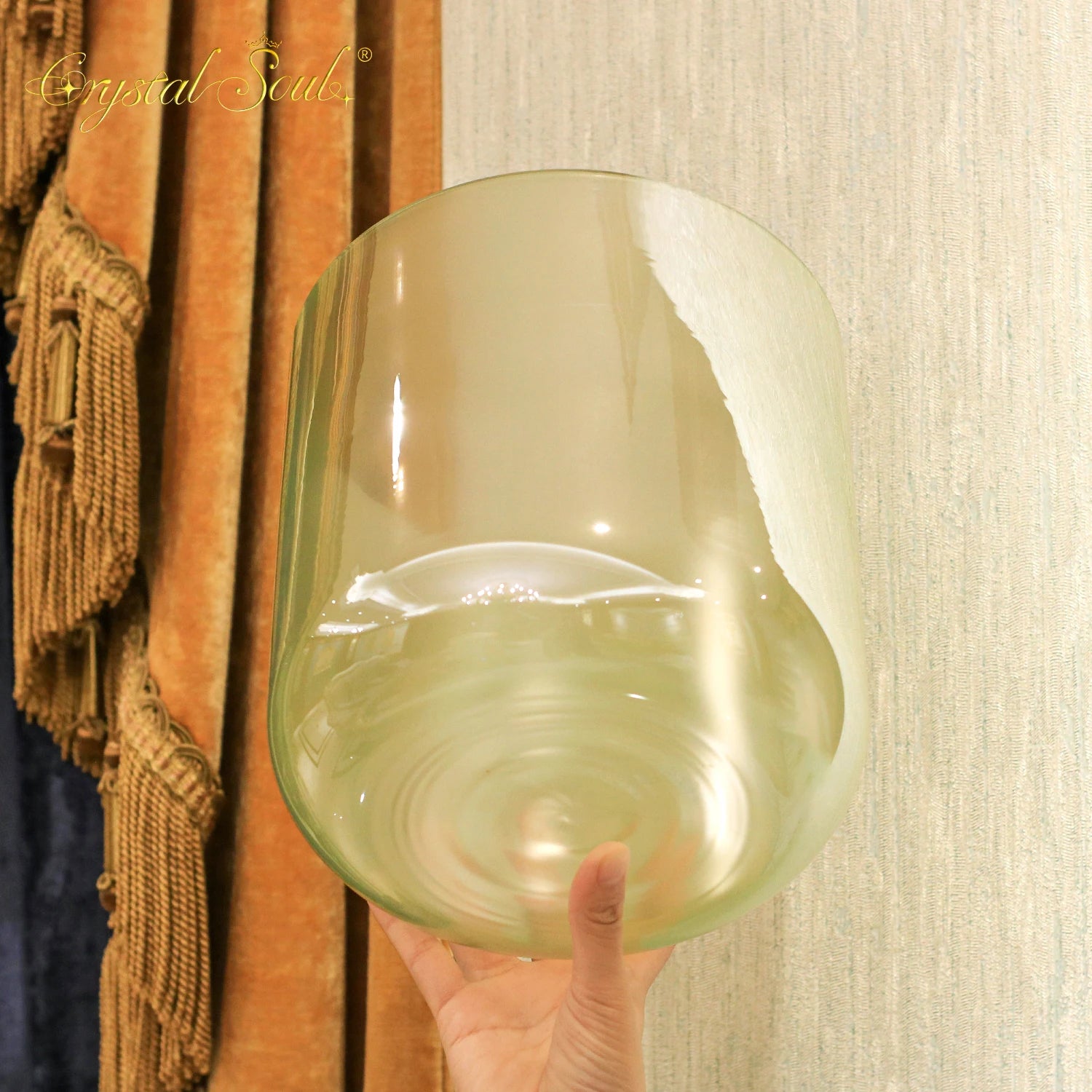 Green Crystal Singing Bowl-ToShay.org